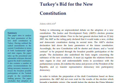 Turkey's Bid for the New Constitution