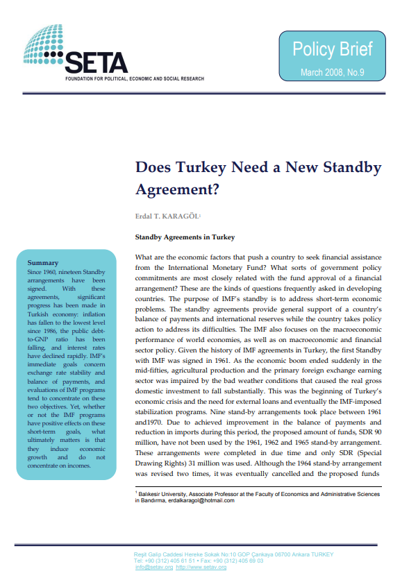 Does Turkey Need a New Standby Agreement