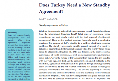 Does Turkey Need a New Standby Agreement