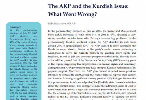 The AKP and the Kurdish Issue What Went Wrong