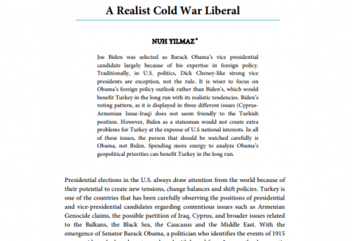 Joe Biden A Realist Cold War Liberal