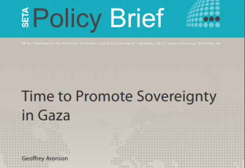 Time to Promote Sovereignty in Gaza
