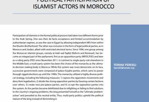 Political Participation of Islamist Actors in Morocco