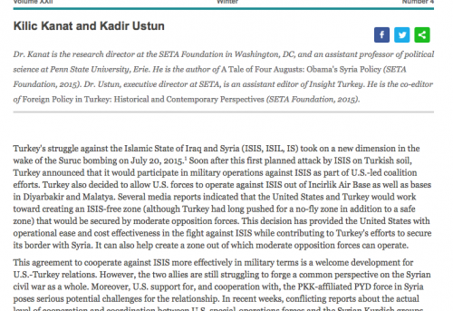 U S -Turkey Realignment on Syria
