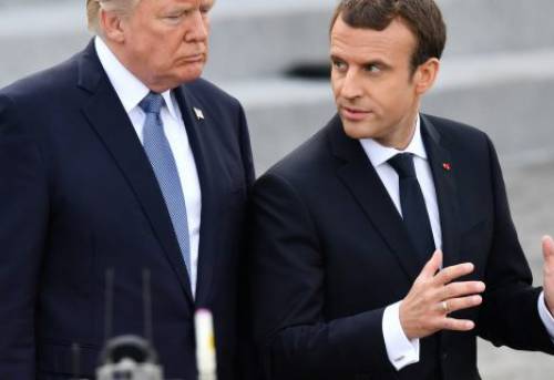 Dandruff diplomacy Macron visits Washington